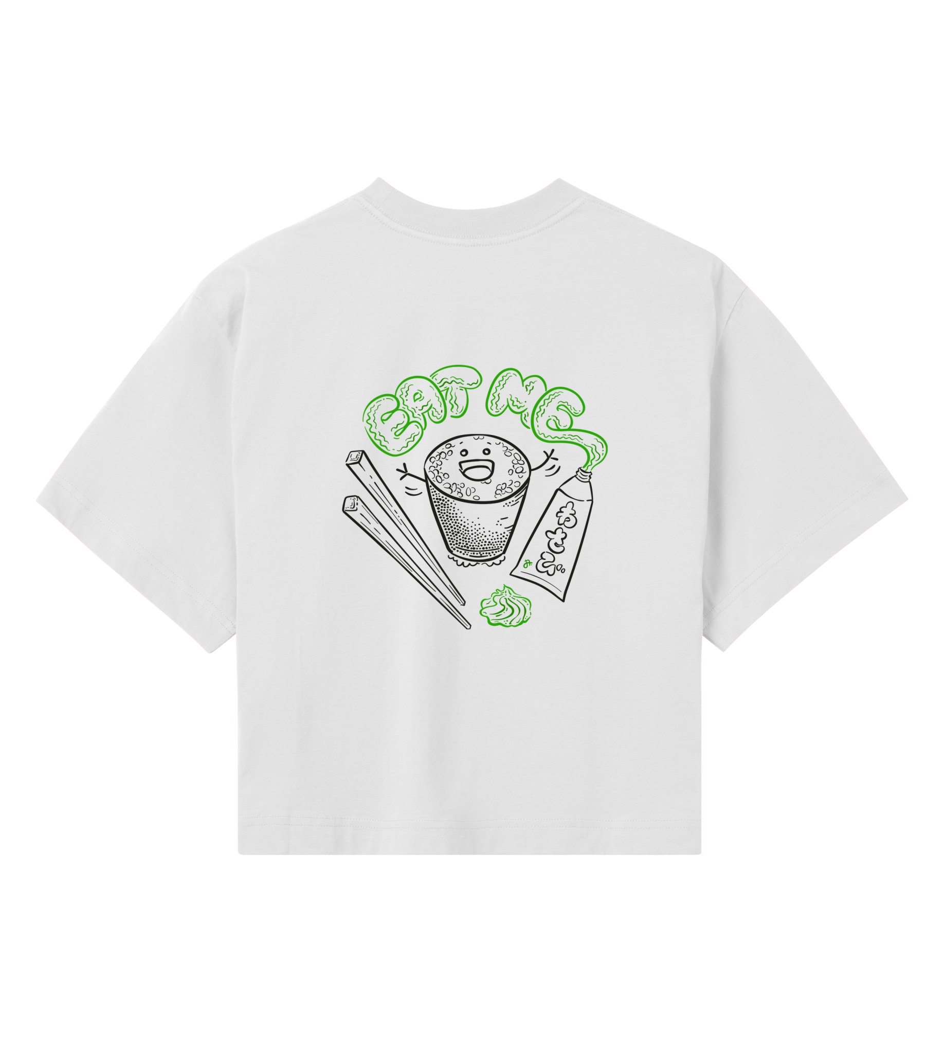 Eat Me Crop-Top, Damen, back, off-white