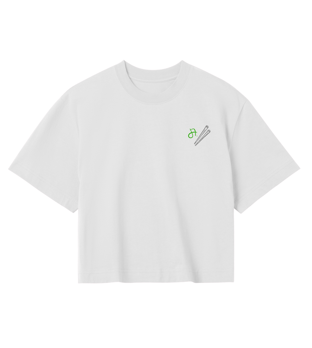 Eat Me Crop-Top, Damen, front, off-white