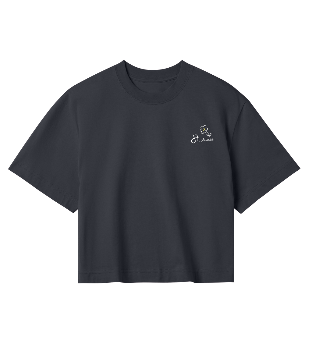 Einfach Hamburg Crop-Top Damen Front offblack