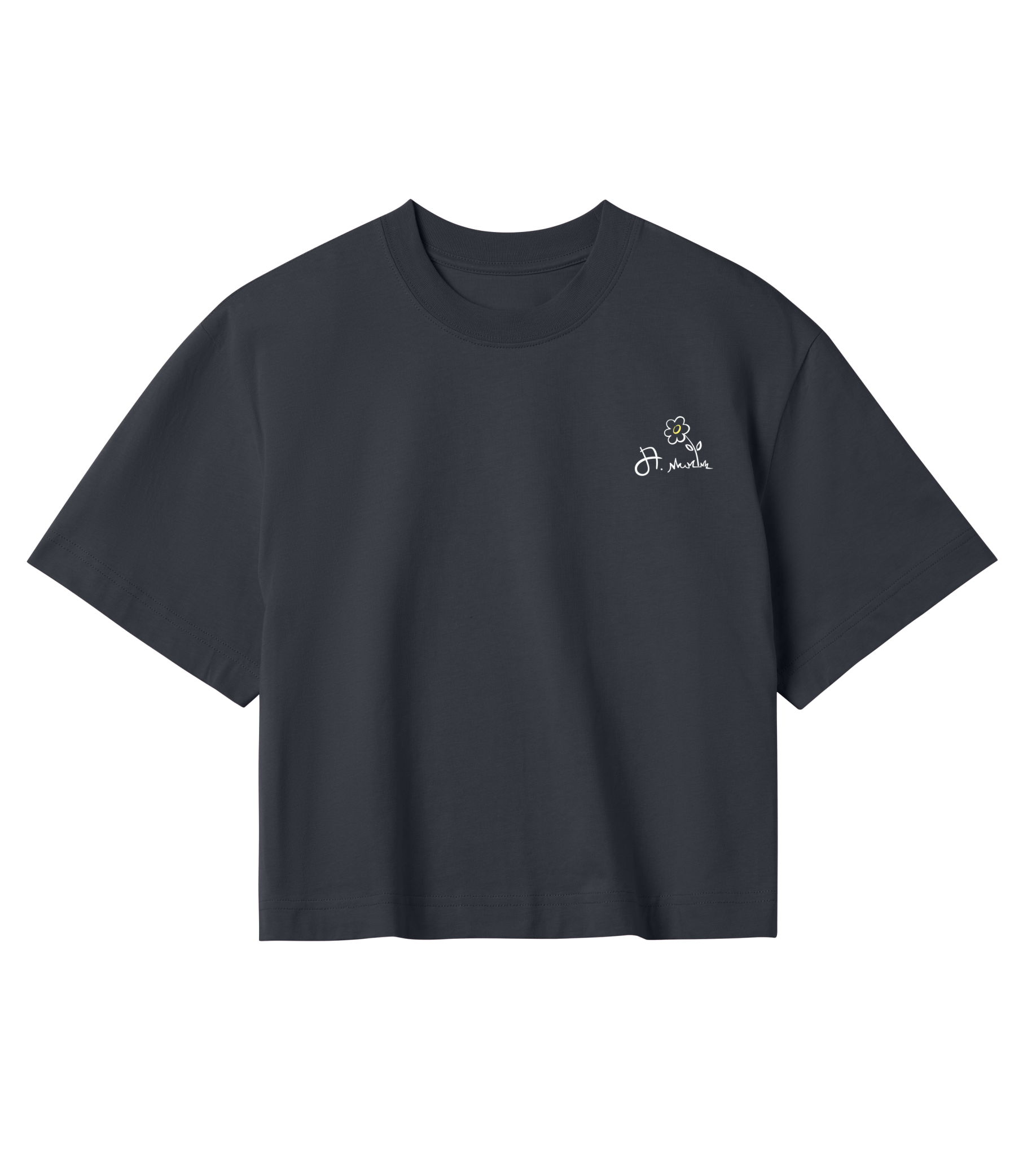 Einfach Hamburg Crop-Top Damen Front offblack