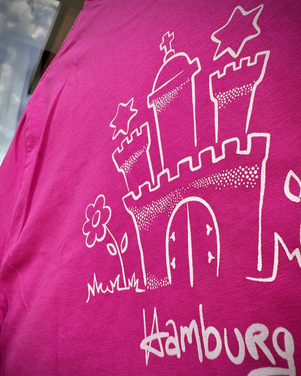 Einfach Hamburg Crop-Top Damen Mood hyperpink