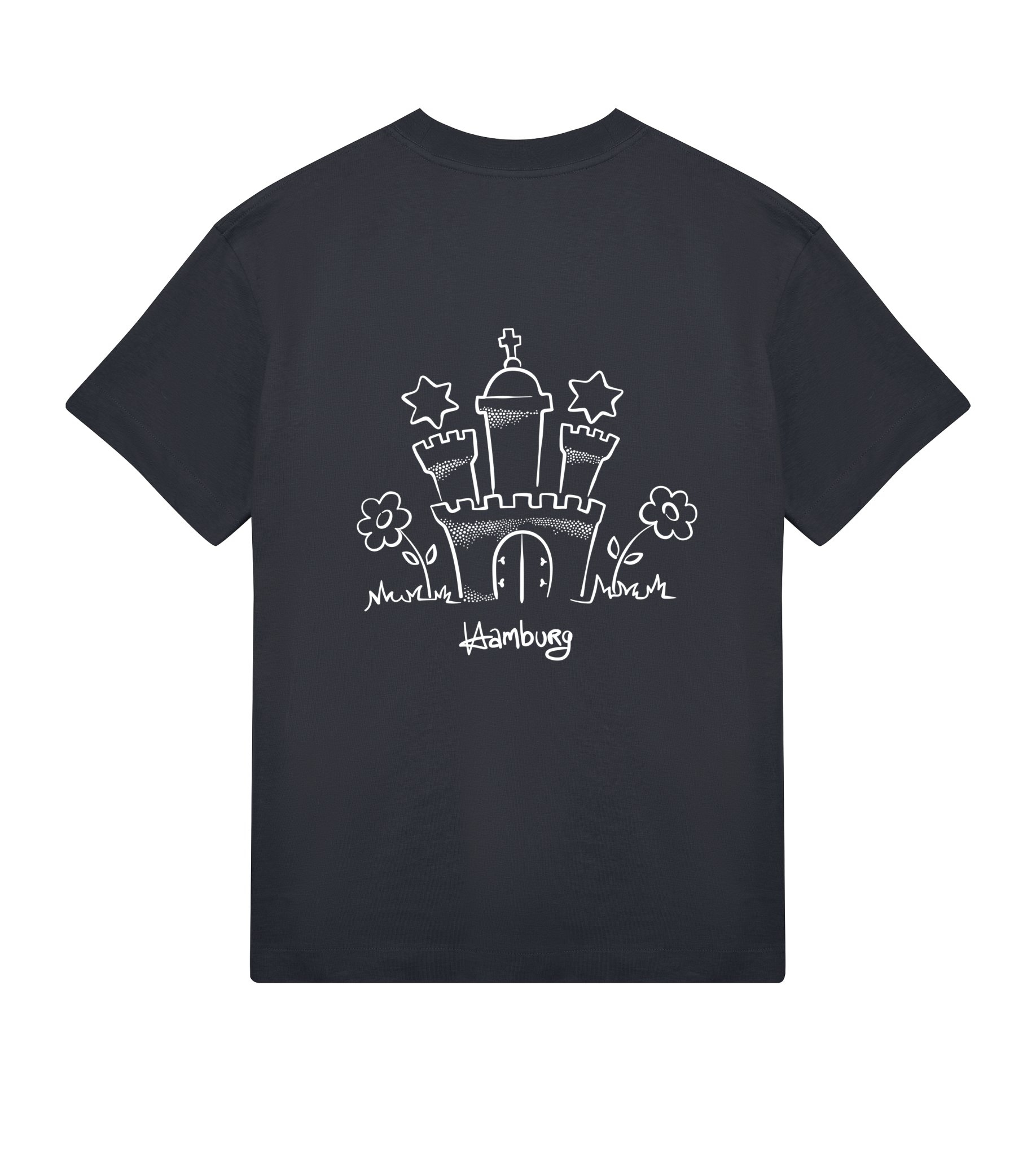 Einfach Hamburg T-Shirt Boxy, Herren, back, offblack