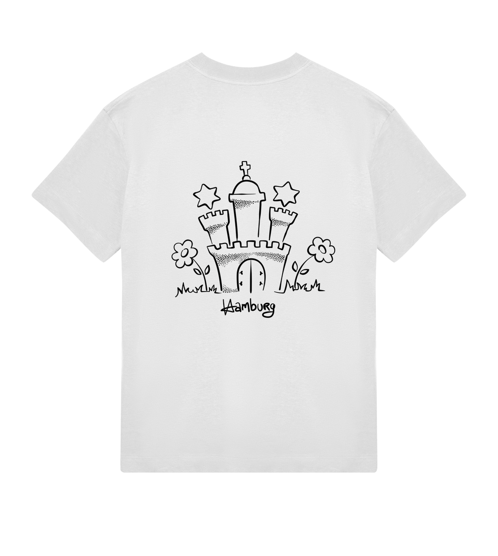 Einfach Hamburg T-Shirt Boxy, Herren, back, offwhite