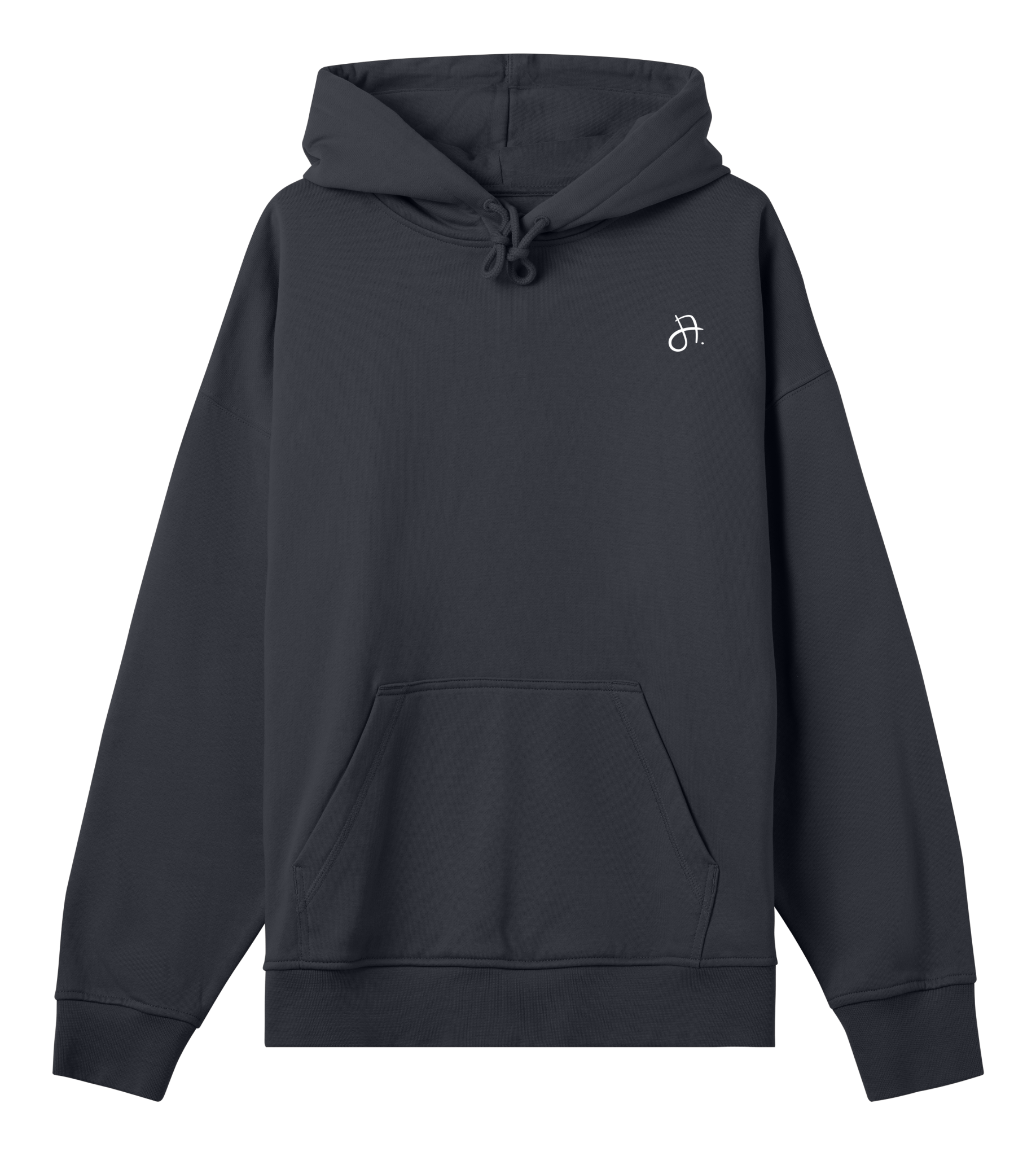 Fisch Bröt Boxy Hoodie, Herren, Front, offblack
