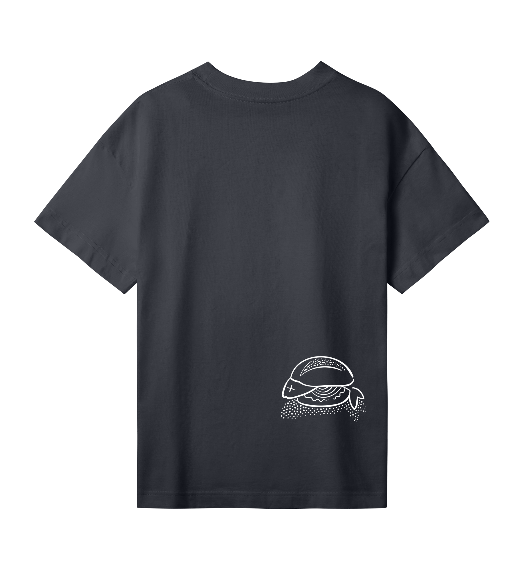 Fisch Bröt Oversized T-Shirt, Damen, back, offblack