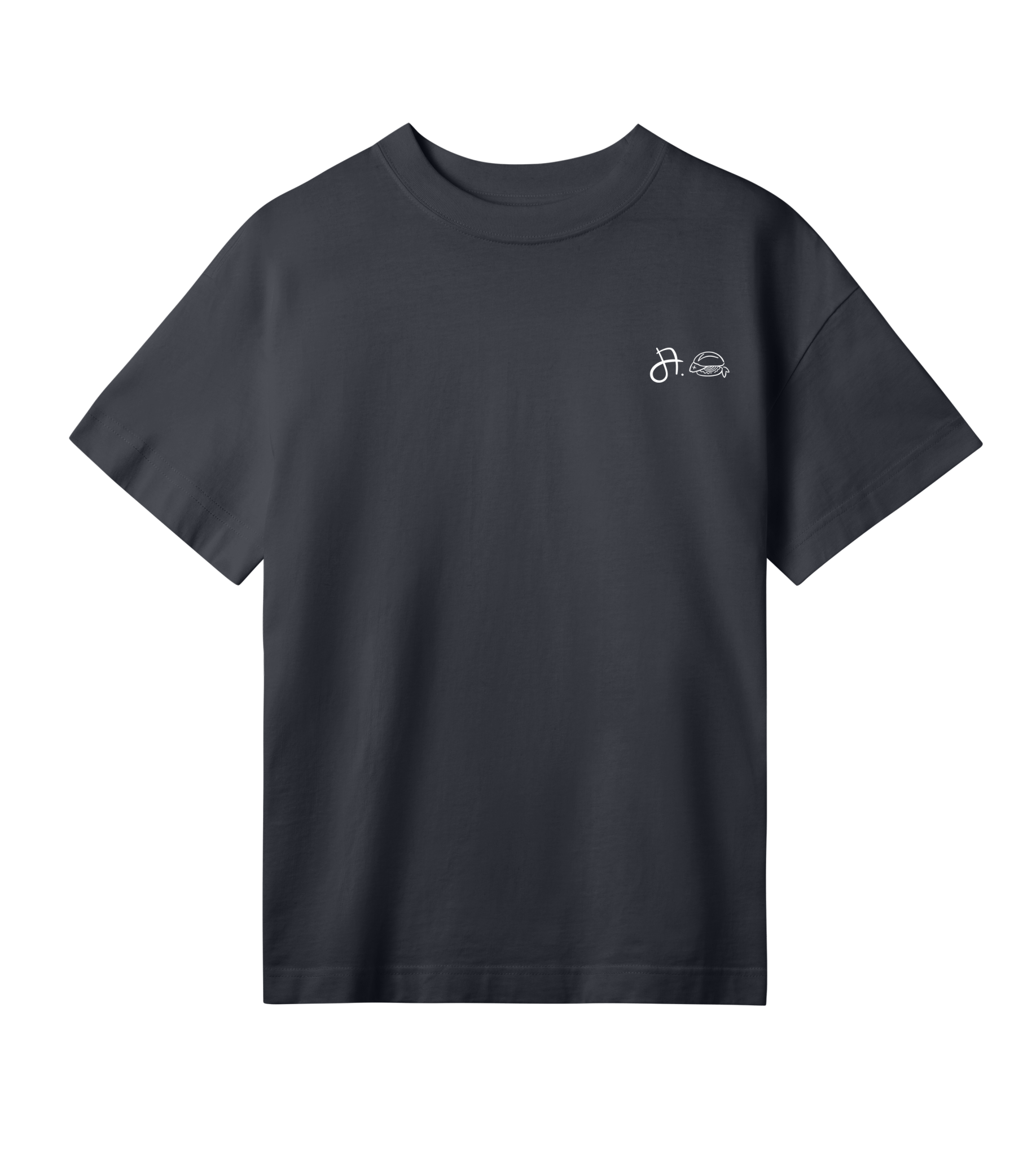 Fisch Bröt Oversized T-Shirt, Damen, front, offblack