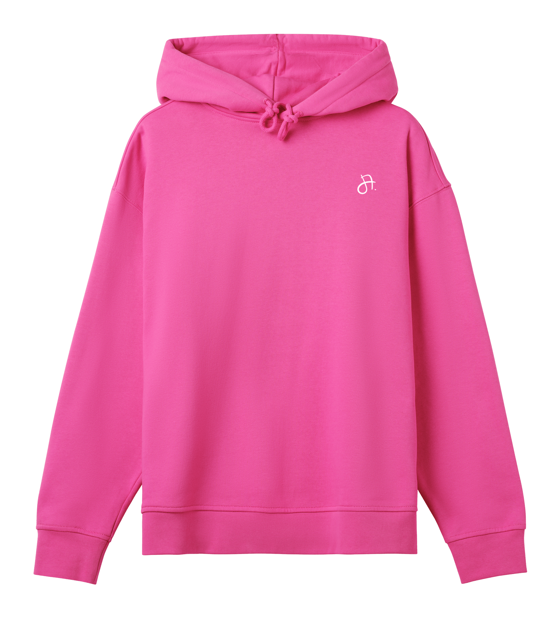 Möv Boxy Hoodie, Damen, front, hyperpink