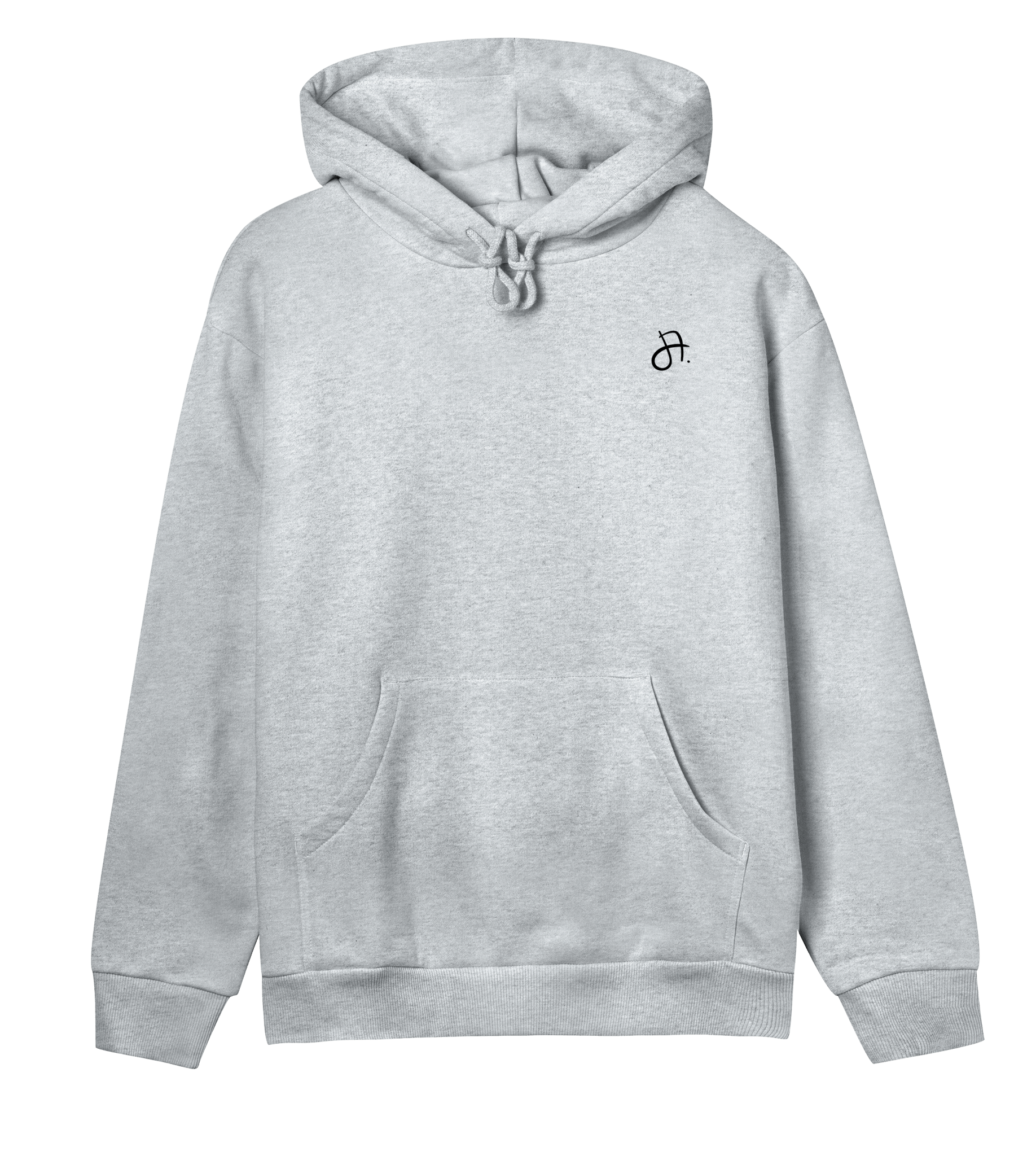 Möv Regular Hoodie, Damen, front, greymelange