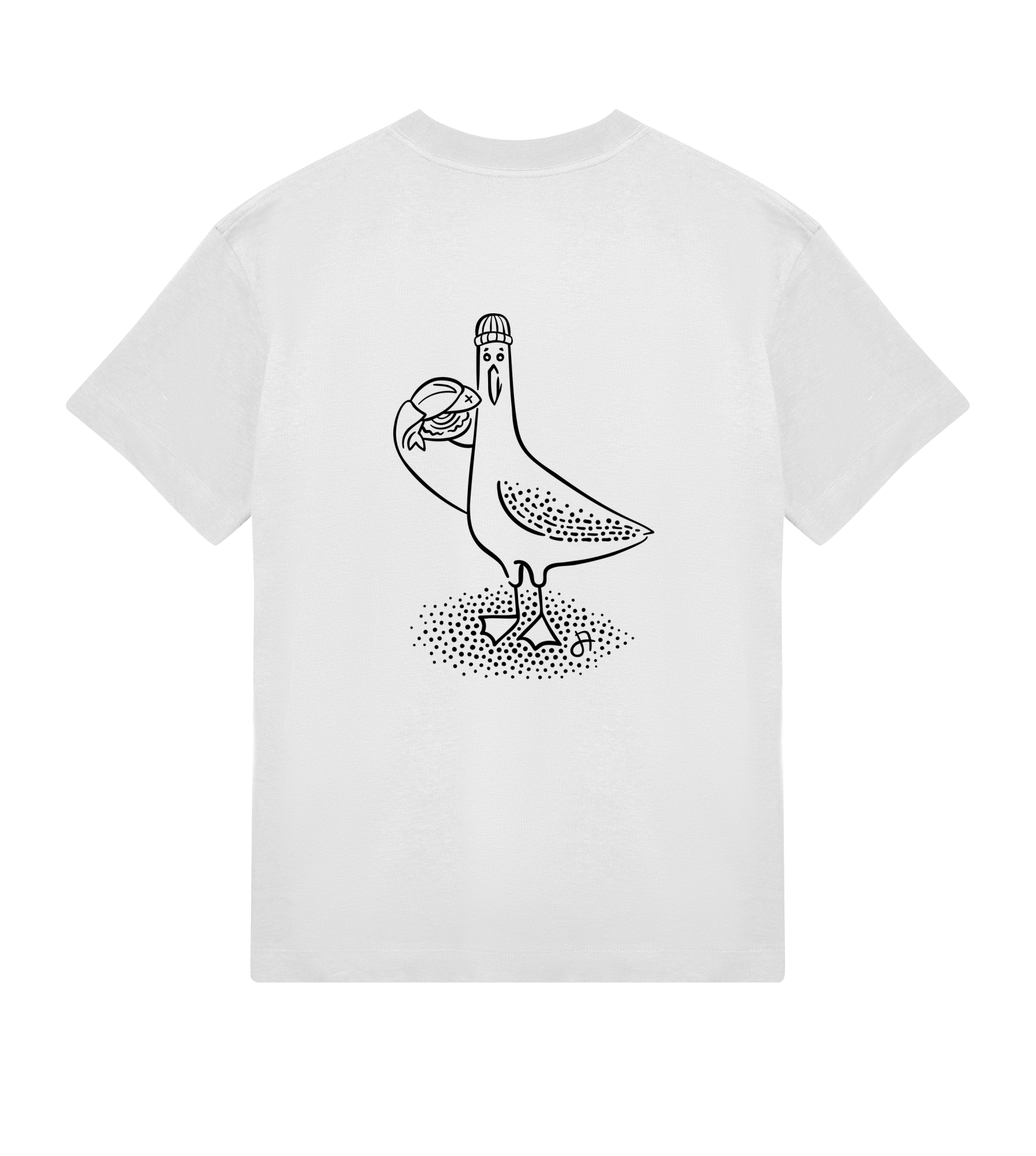 Möv, T-Shirt Boxy, Herren, back, offwhite