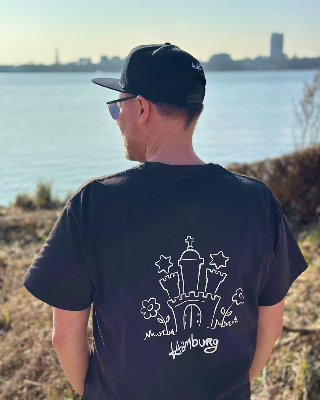 Einfach Hamburg T-Shirt Boxy, Herren, mood2, offblack