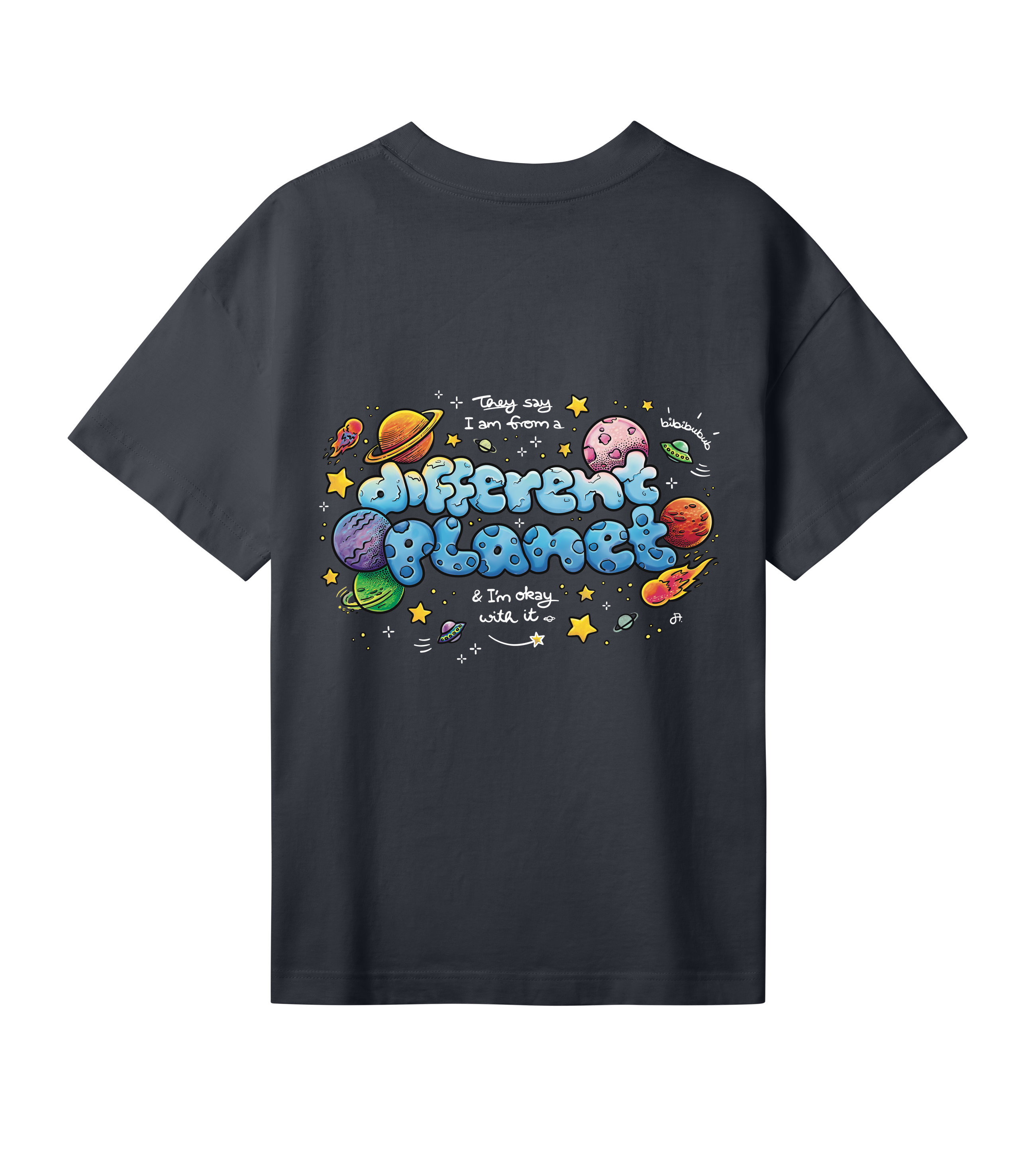 JA.Creations_different_Planet_Boxy_T-shirt_Herren_back_offblack