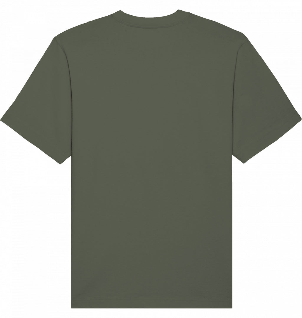 Olivgruenes T-Shirt, Frontansicht, ohne sichtbaren Aufdruck