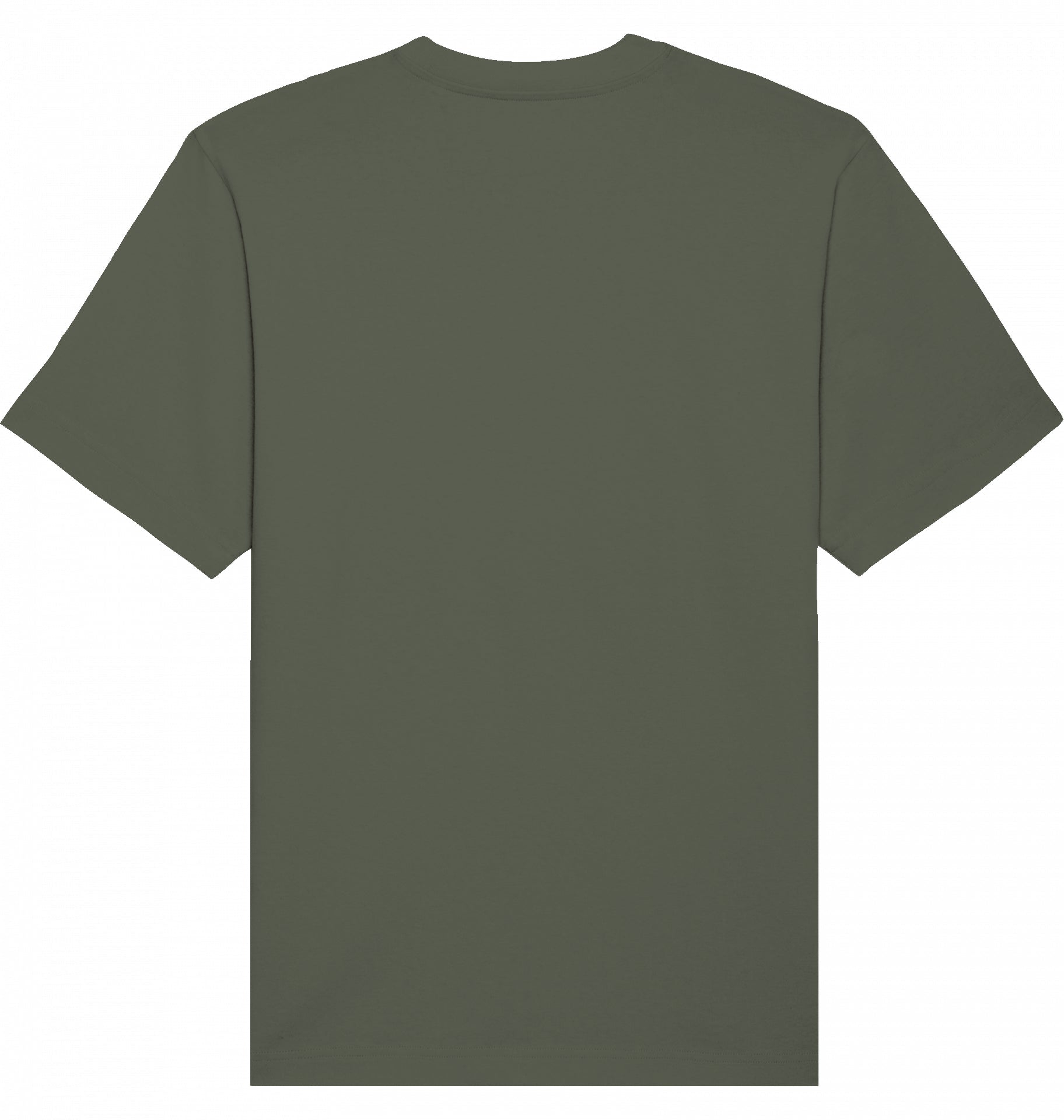 Olivgruenes T-Shirt, Frontansicht, ohne sichtbaren Aufdruck