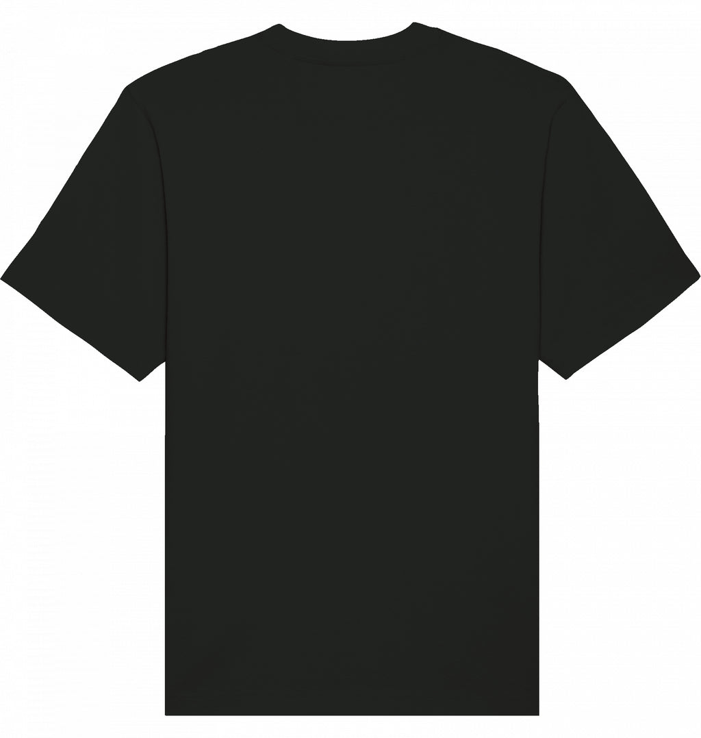 Schwarzes T-Shirt in Rückenansicht