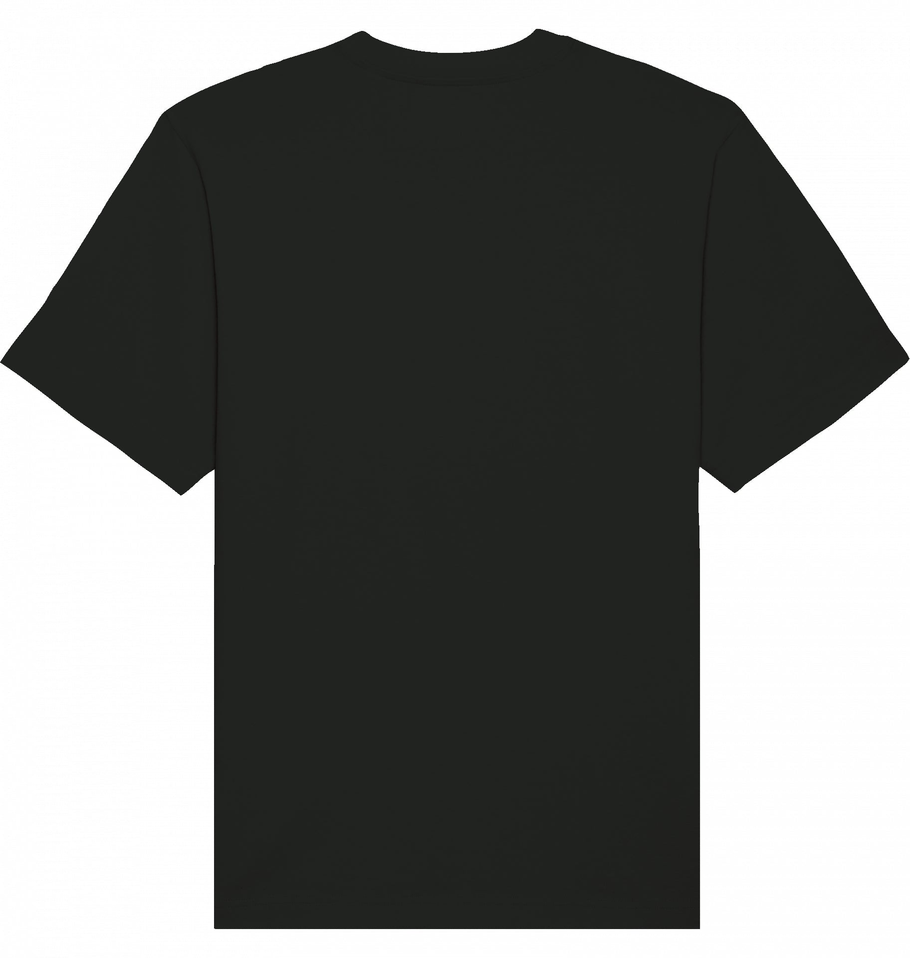 Schwarzes T-Shirt in Rückenansicht